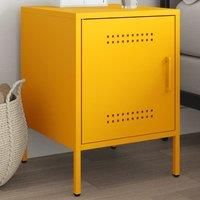 Berkfield Home Bedside Cabinet Mustard Yellow 36x39x50.5 cm Steel