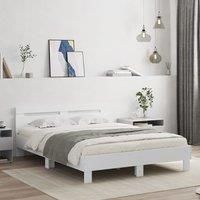 Bed Frame without Mattress White 150x200 cm King Size