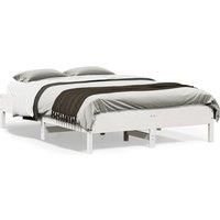 Berkfield Home Bed Frame without Mattress White 140x190 cm Solid Wood Pine