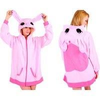 Stitch Zipper Hooded Sweatshirt In 2 Colours And 4 Sizes - Pink