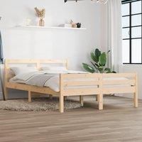 Bed Frame Solid Wood 135x190 cm Double