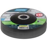 Norton Expert Stone Grinding Disc - 115 x 3.2 x 22.23mm - Pack of 10