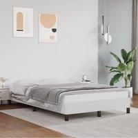 Berkfield Home Bed Frame without Mattress White 120x190 cm Small Double Faux Leather