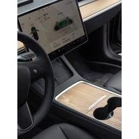 For tesla2021-23 mode3l Y center sticker wood Center Console Panel Grain Film Central Control Car dashboard cover sticker