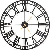 Vintage Wall Clock with Quartz Movement Metal 60 cm XXL