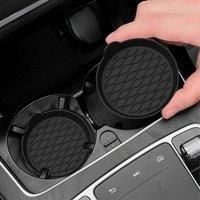 2pcs/set 6 colors Durable Silicone Car Coasters for Cup Holders - Protect Your Car from Spills and