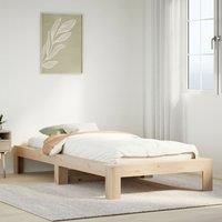 Berkfield Home Bed Frame without Mattress 90x190 cm Single Solid Wood Pine in Brown