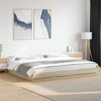 Berkfield Home Bed Frame without Mattress Sonoma Oak 180x200 cm Super King in Brown