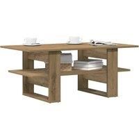 Berkfield Home Coffee Table Artisan Oak 102x55x42 cm Engineered Wood in Brown | Size: 102 x 55 x 42 cm