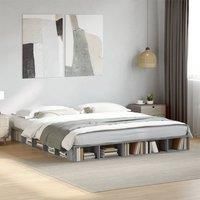 Berkfield Home Bed Frame without Mattress Grey Sonoma 180x200 cm Super King