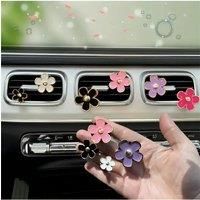 4-8pcs/set Small Car Air Outlet Perfume Decoration Clip Flower Daisy Design Car Interior Aromatherapy Fresheners Diffuser Access