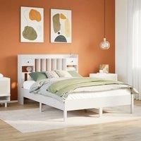 Berkfield Home Bookcase Bed without Mattress White 135x190 cm Double Solid Wood Pine