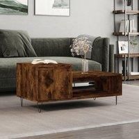 Coffee Table Smoked Oak 100x50x45 cm Engineered Wood
