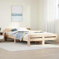 Berkfield Home Bed Frame without Mattress 120x190 cm Small Double Solid Wood Pine in Brown