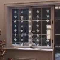 Berkfield Home LED Star Curtain Fairy Lights 200 LED Cold White 8 Function