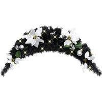 Christmas Arch with LED Lights Black 90 cm PVC