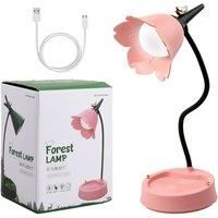 Rechargeable Led Flower Desk Lamp In 4 Colours - Blue