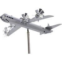Steel Aeroplane Garden Wind Spinner