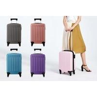 Hard Shell Carry On Luggage 4 Wheel Suitcase  5 Colours!  Black | Wowcher