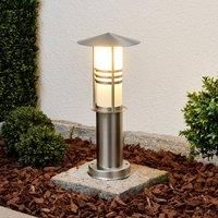 Erina stainless steel pillar light, 40 cm