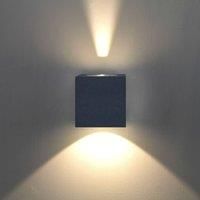 Lucande Jarno LED outdoor wall light, graphite