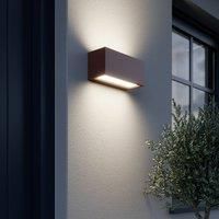 Lucande Rectangular outdoor wall light Bente, auburn