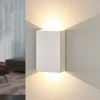 Lindby Fabiola LED wall light, plaster, height 16 cm