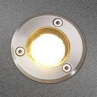 LED Recessed Floor Light /'Kenan/' (Modern) in Silver Made of Aluminium (1 Light Source,) from Lucande | Outdoor recessed Floor Light
