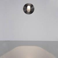 Lucande Round LED recessed wall light Telke for outdoors