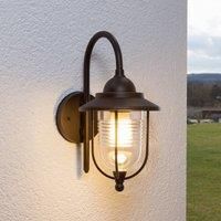 Lindby Meret Outside Wall Light Rust-Coloured
