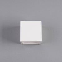 Marita cube-shaped LED wall light made of plaster