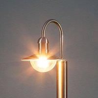 Lindby Damion Curved Stainless Steel Path Lamp