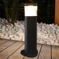 LED Outdoor Lights /'Milou/' (Modern) in Black Made of Aluminium (1 Light Source,) from Lucande | Pillar Lights, Garden Light, Path Light, Bollard Light, Path lamp, Pillar Light