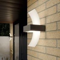 Lucande Skadi, Curved LED Exterior Wall Lamp