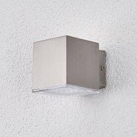 Lindby Stainless steel LED outdoor wall light Lydia