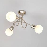 Elaina ceiling light, three-bulb, matt nickel
