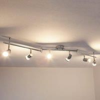 Six-bulb LED chrome ceiling lamp Arminius