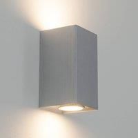 Lindby Wall Light /'Kabir/' dimmable (Modern) in Silver Made of Metal for e.g. Hallway (2 Light Sources, GU10) from Wall Lighting, Wall lamp