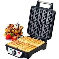 Geepas Waffle Maker iron Non-Stick Electric Belgian Waffle Machine Dessert Maker