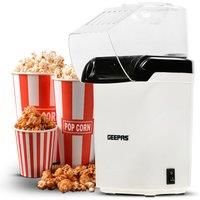 Geepas 1200W Electric Popcorn Maker | Makes Hot, Fresh, Healthy & Fat-Free Theater Style Popcorn Anytime | On/Off Switch, Attractive Design & Oil-Free Popcorn Popper - 2 Years Warranty