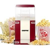 Geepas Popcorn Maker Fat Free Hot Air Compact Popper Electric Machine 1200W