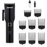 Geepas Professional Hair Clipper Digital Electric Stubble Beard Trimmer Cordless