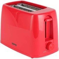 2 Slice Bread Toaster 6 Level Browning Control with Crumb Tray Cancel 650W Red