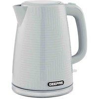 Kettle 1.7L Cordless Textured Premium Kettle Auto Shut-off Grey Geepas