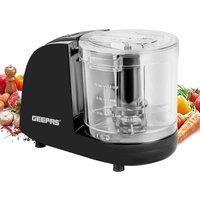 Geepas Multi Chopper 350ML Food Chopper Mincer Mixer Salsa Pesto 200W Black