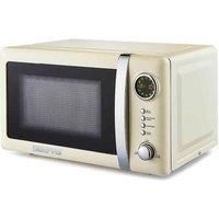 GEEPAS 20L Digital Microwave Oven 700W Solo Freestanding Quick Defrost Cream