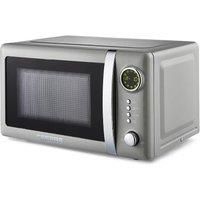 GEEPAS 20L Digital Microwave Oven 700W Solo Freestanding Quick Defrost Grey