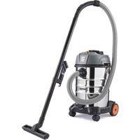 Geepas 1400W Wet & Dry Drum Vacuum Cleaner 30L, Silver