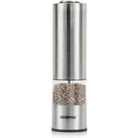 GEEPAS Electric Salt and Pepper Grinders Battery Powered Adjustable Coarseness