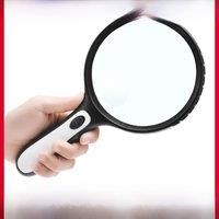 Magnifying glass for elderly reading high definition high power large handheld home book 100 with light